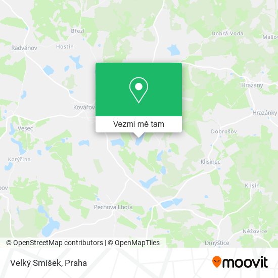 Velký Smíšek mapa