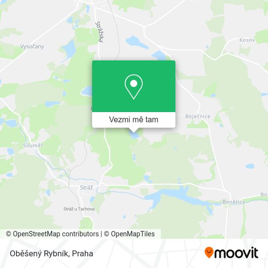 Oběšený Rybník mapa