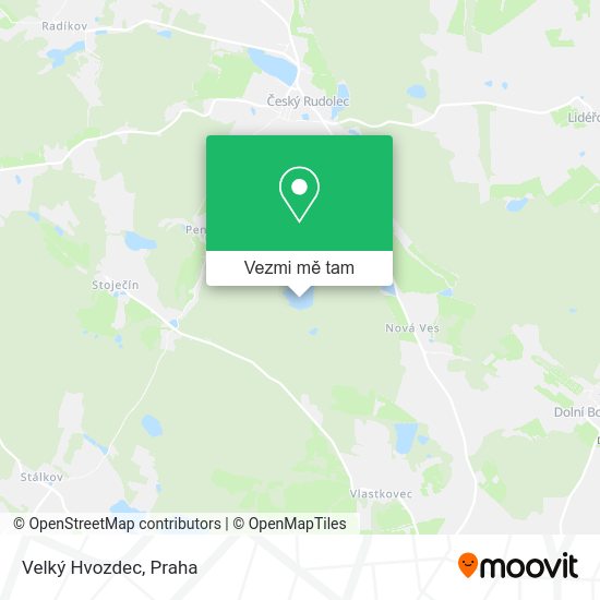 Velký Hvozdec mapa