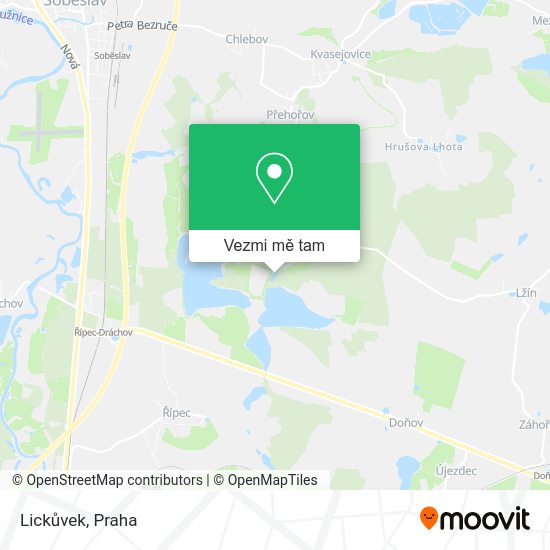 Lickůvek mapa