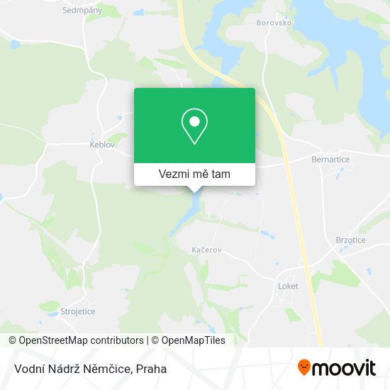 Vodní Nádrž Němčice mapa