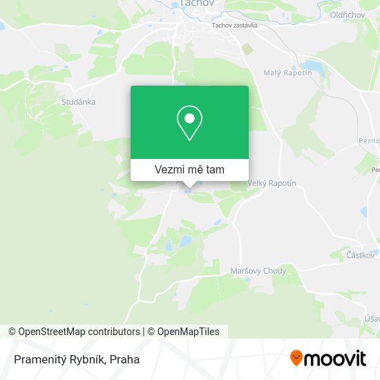 Pramenitý Rybník mapa