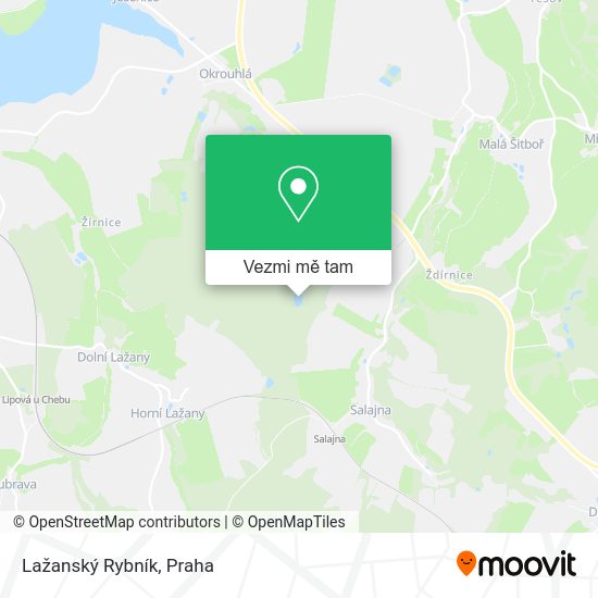 Lažanský Rybník mapa