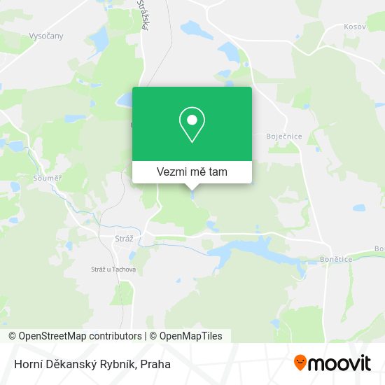 Horní Děkanský Rybník mapa