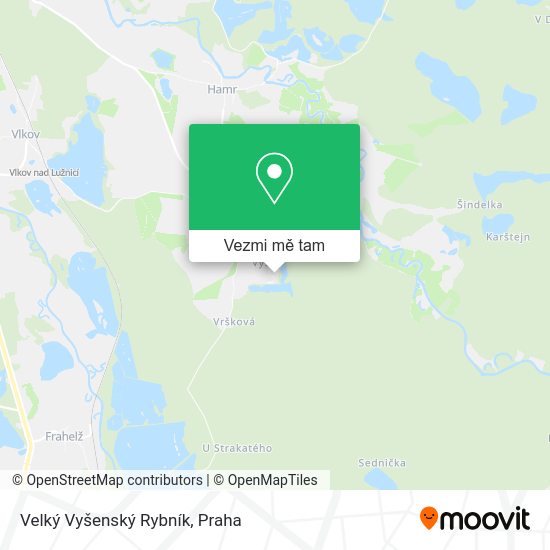 Velký Vyšenský Rybník mapa