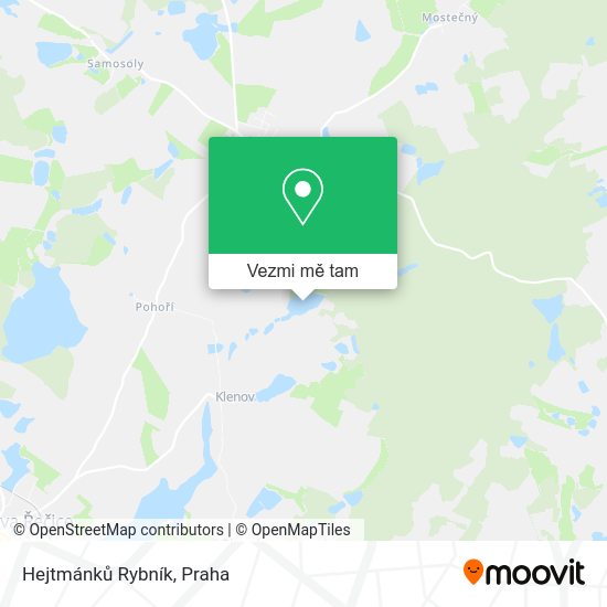 Hejtmánků Rybník mapa