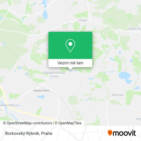 Borkovský Rybník mapa