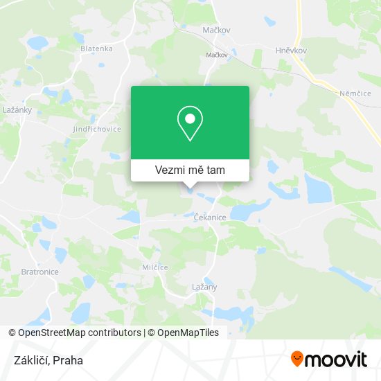 Zákličí mapa