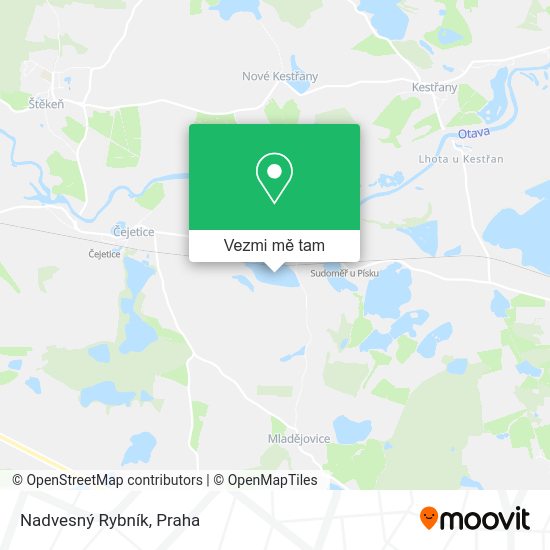 Nadvesný Rybník mapa