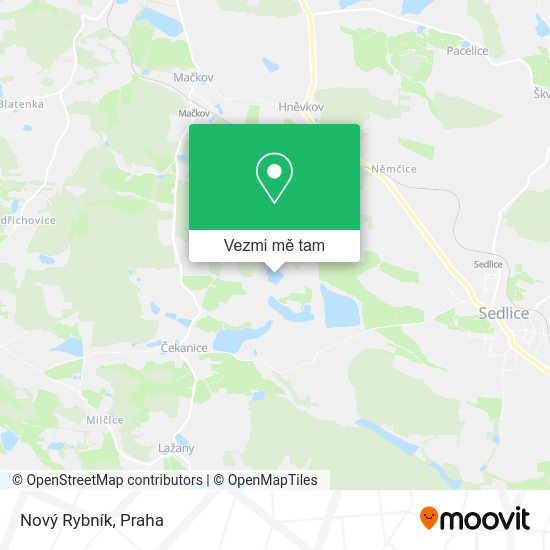 Nový Rybník mapa