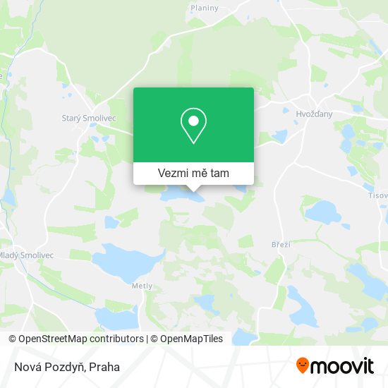 Nová Pozdyň mapa