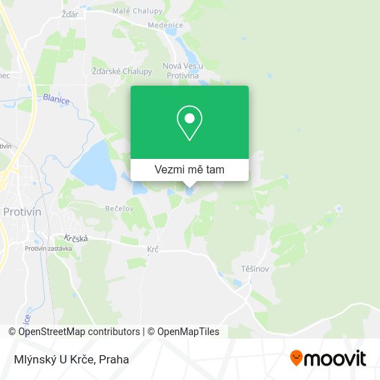 Mlýnský U Krče mapa