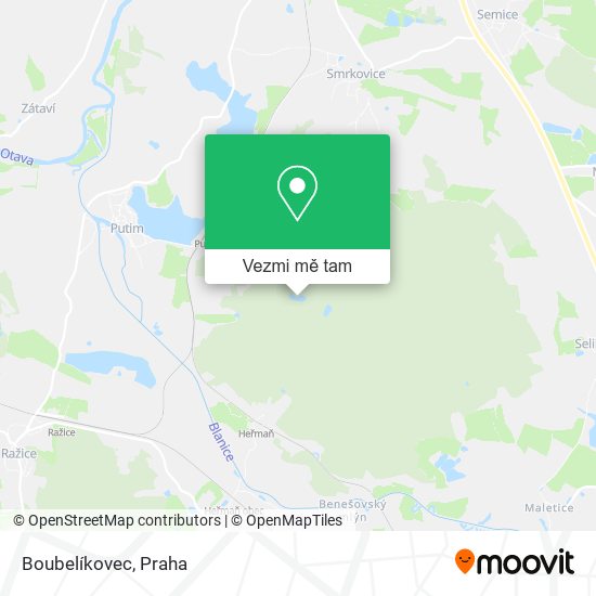 Boubelíkovec mapa