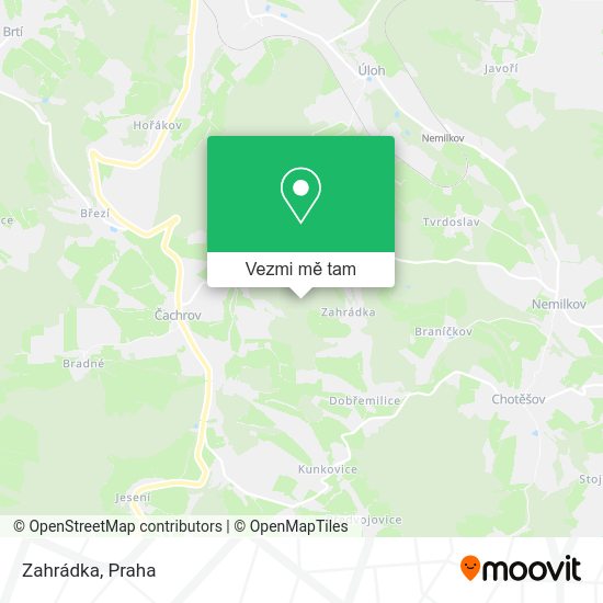 Zahrádka mapa