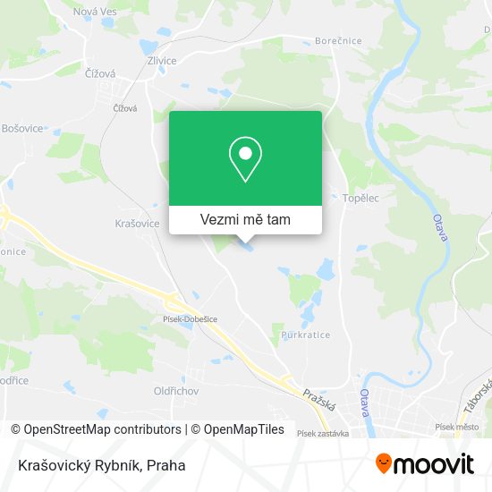Krašovický Rybník mapa