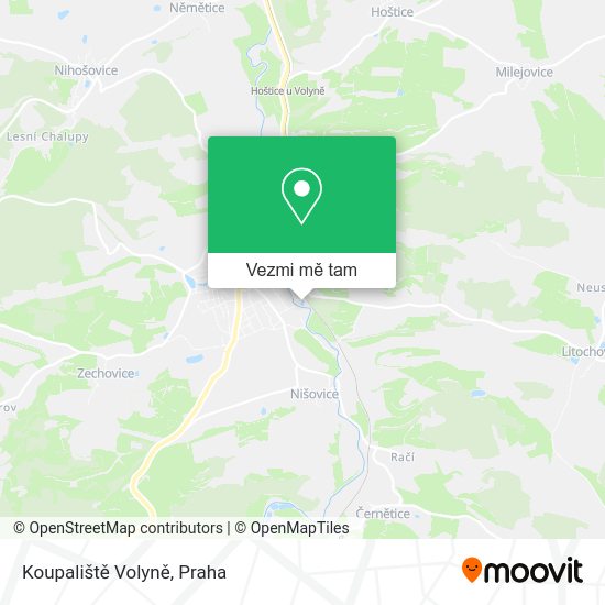 Koupaliště Volyně mapa