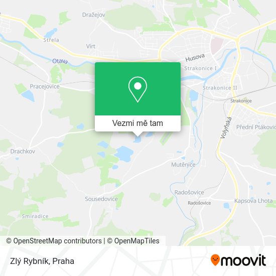 Zlý Rybník mapa
