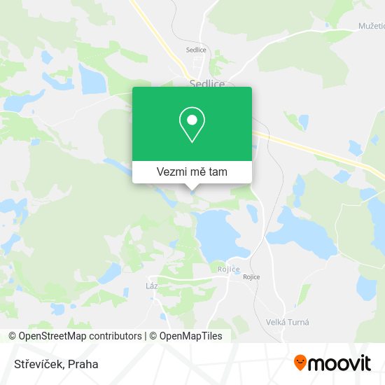 Střevíček mapa