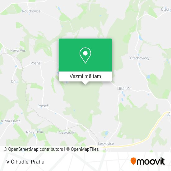 V Čihadle mapa