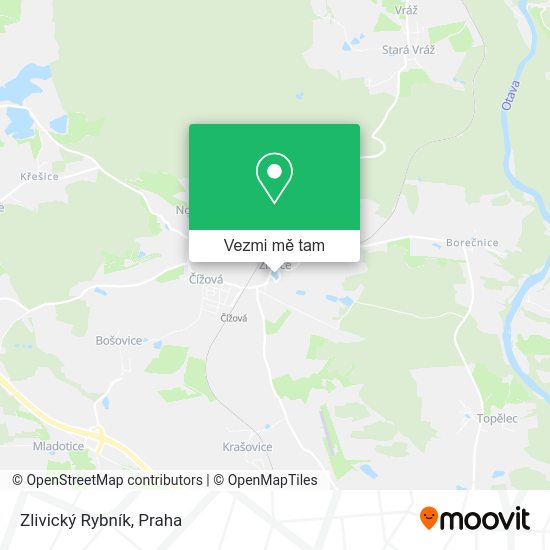 Zlivický Rybník mapa