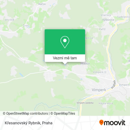 Křesanovský Rybník mapa