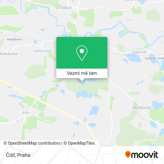 Číšť mapa