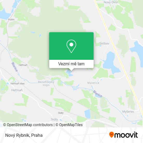 Nový Rybník mapa