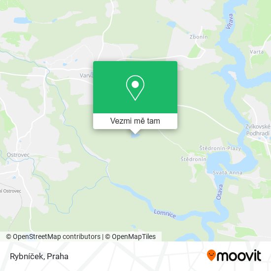 Rybníček mapa