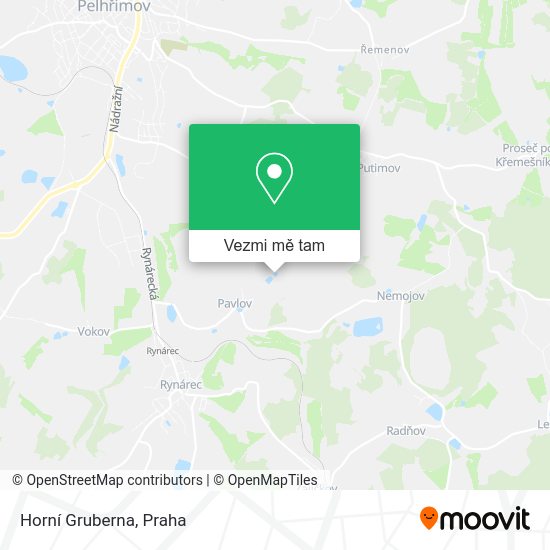 Horní Gruberna mapa