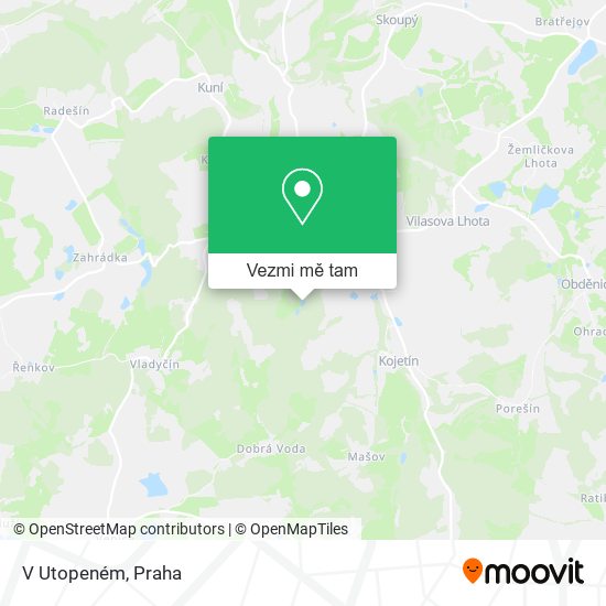 V Utopeném mapa
