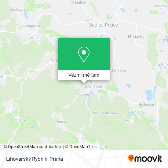 Lihovarský Rybník mapa