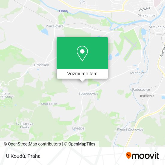 U Koudů mapa