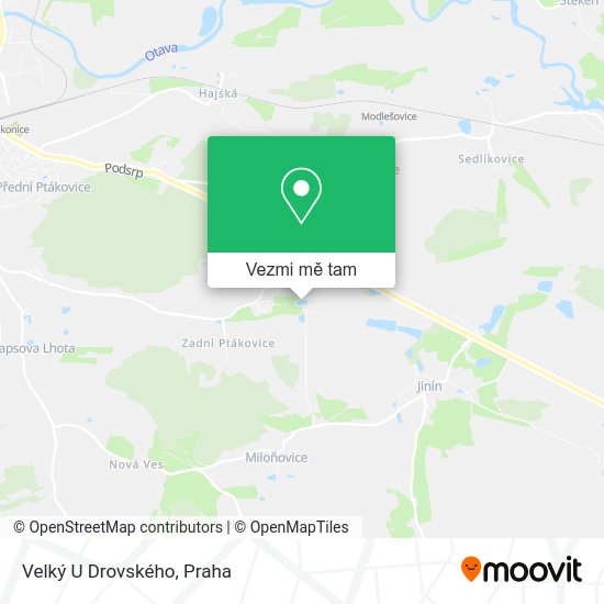 Velký U Drovského mapa