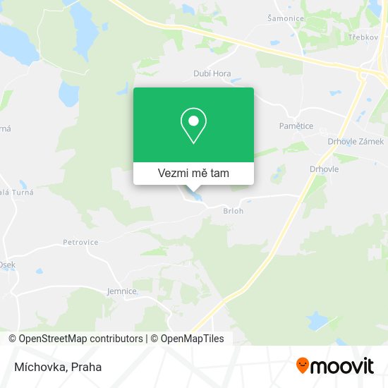 Míchovka mapa