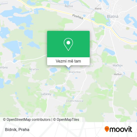 Bídník mapa