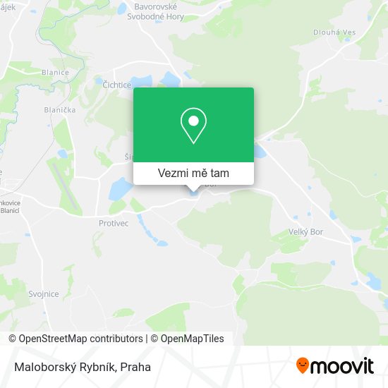 Maloborský Rybník mapa