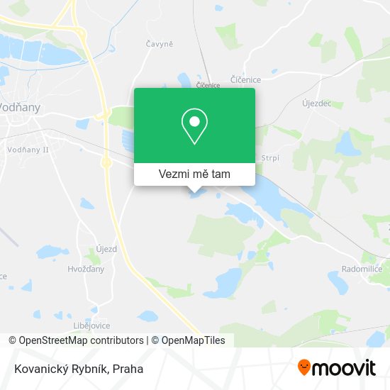 Kovanický Rybník mapa