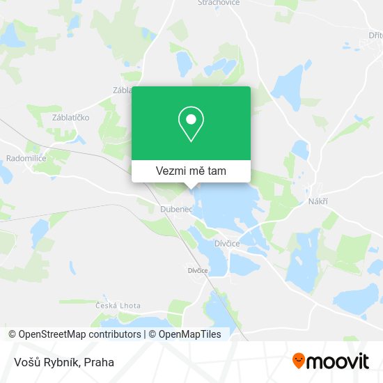Vošů Rybník mapa