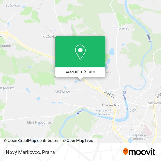 Nový Markovec mapa