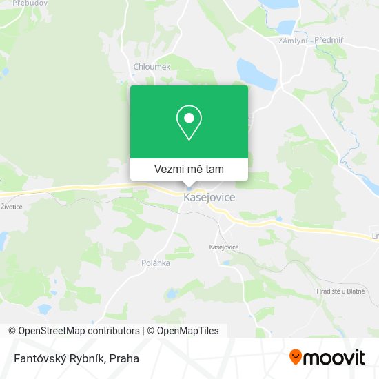 Fantóvský Rybník mapa