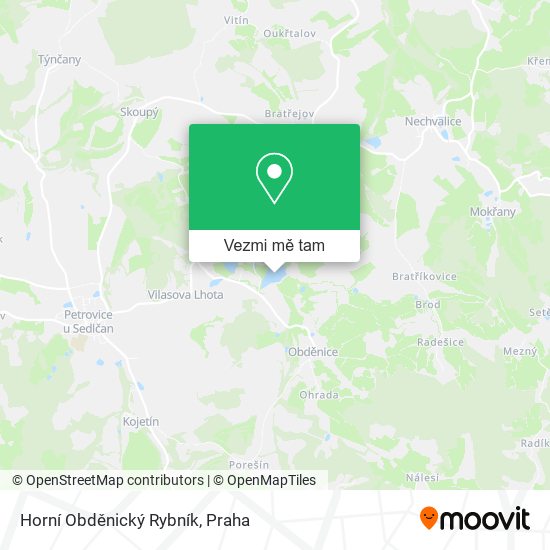Horní Obděnický Rybník mapa