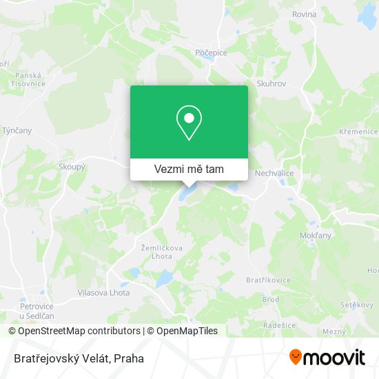 Bratřejovský Velát mapa