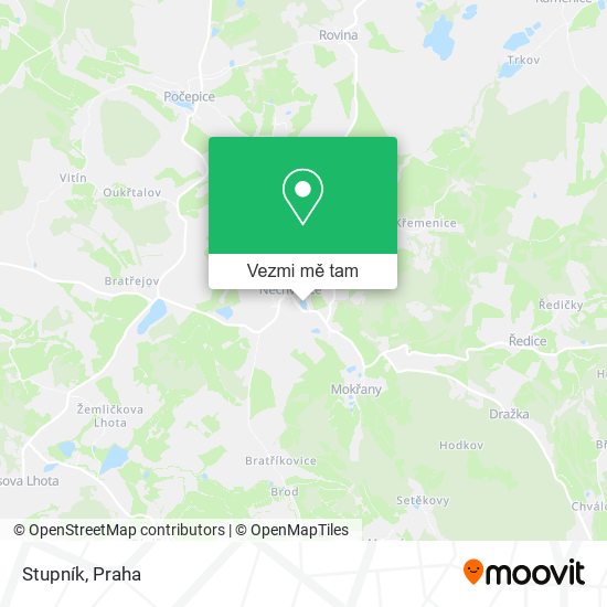 Stupník mapa