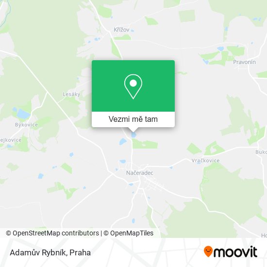 Adamův Rybník mapa