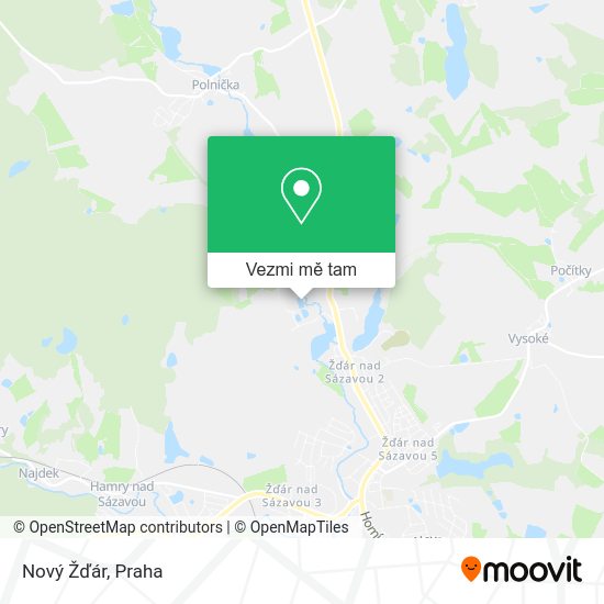 Nový Žďár mapa