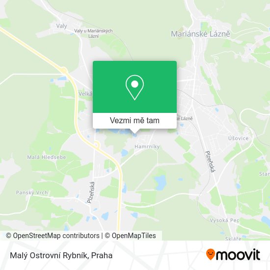 Malý Ostrovní Rybník mapa
