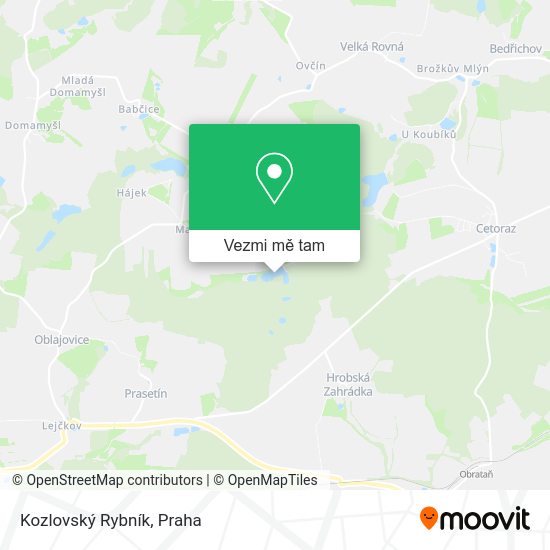 Kozlovský Rybník mapa