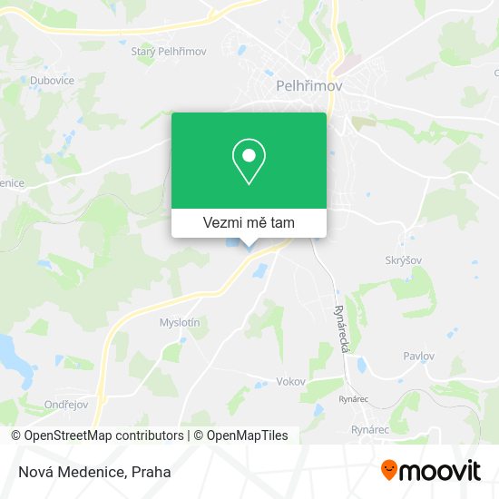 Nová Medenice mapa