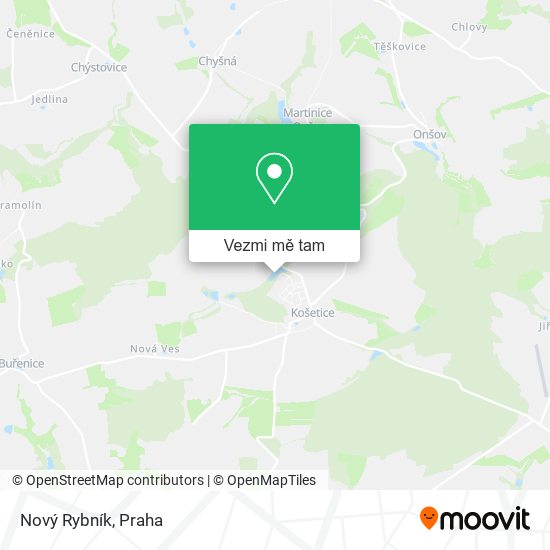 Nový Rybník mapa