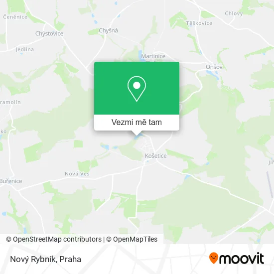 Nový Rybník mapa